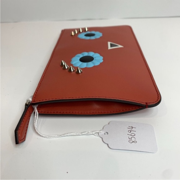 Fendi Orange and Blue Leather Bird Clutch - Picture 6 of 11